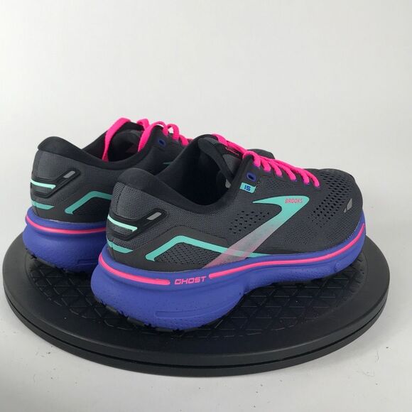 Brooks Ghost 15 Black/Purple Running Shoes 1203801B079 Women’s Size 5.5 - Picture 5 of 12